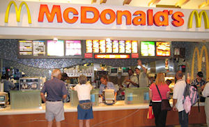 Mcdonalds in the Orlando airport terminal