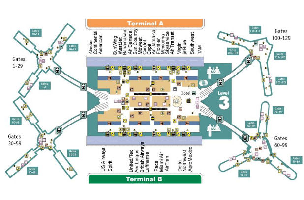 Orlando international airport terminal map
