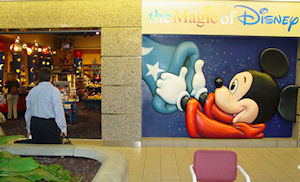 Walt Disney World store in the Orlando airport terminal