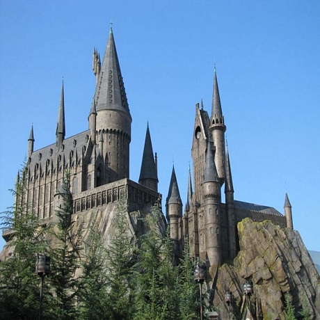 Harry Potter ride inside Hogswarts Castle