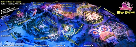 Walt Disney World's 3D map of the new fantasyland