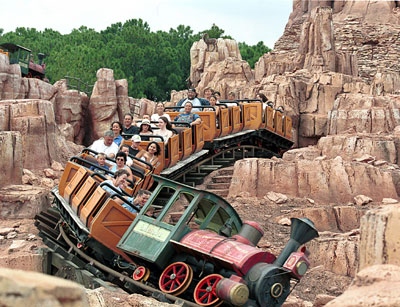 Walt Disney World Big Thunder Mountain railroad roller coaster